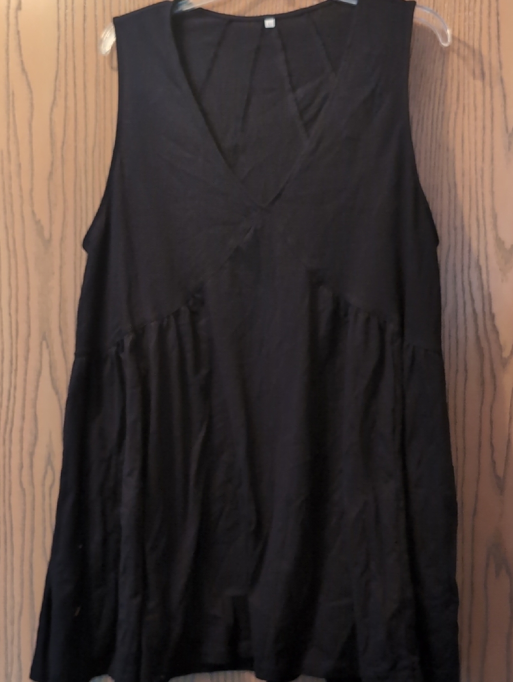 Black Sleeveless V-Neck Women’s Dress